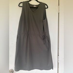 Duluth trading Company. XL.  Army green summer dress sleeveless knee length.